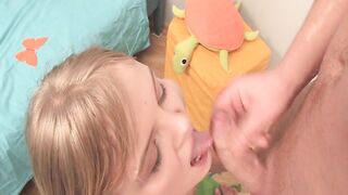 Banged My Butt! Shy 18 gets double inside her tight booty look how it gapes!