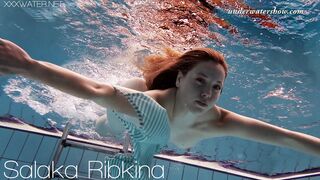 Tight twat hot Salaka Ribkina underwater