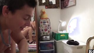 The super sexy Roman loves to suck young rough dicks