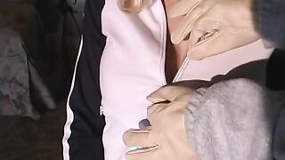 Huge-haired dark haired Bombshell spreads legs and gets eaten out by Hottie blonde