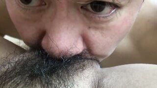 Japanese Fiance Story - eastern Keiko fucks cunt with dildos
