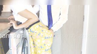Burmese chick Love to Cook and Plowed while inside Kitchen