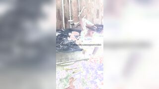 Indian aunty public bathing sinhala kella