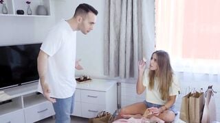 familystoned.com-Stepsister Eveline Dellai lets stepbrother do things he wants after begging him not to tell their parents
