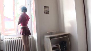 Homemade Anal Lessons For This Dark Hair Teens # two