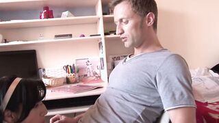 Homemade Anal Lessons For This Dark Hair Teens # two
