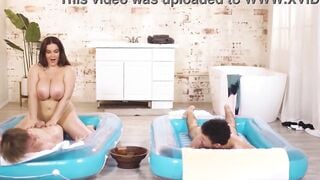 MassageMyFantasy.com - Big Titted cougar masseuse fucks two innocent men