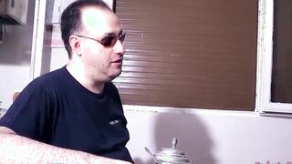The representative rings the doorbell and Roberta Farnese fucks him with a friend
