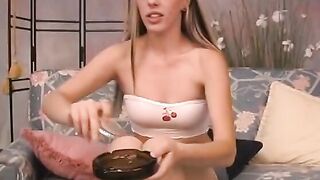 Beautiful cigarette smoking bimbo loves to performance off her bald vagina on camera