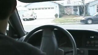 A lusty blonde hot blows a rough dick and lets him shove inside her butt