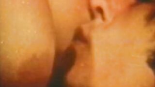 Lucky bro lies into bed and a group of fondles big tit woman's melons