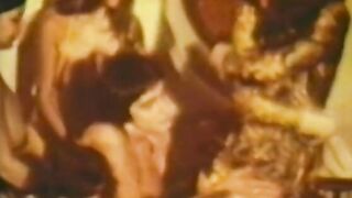 Lucky bro lies into bed and a group of fondles big tit woman's melons