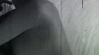Sexy does a hand stand without a top on