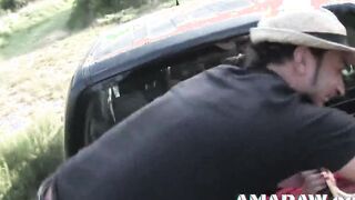 Slutty dark hair teenagers with long hooters Ava Marteens boned inside