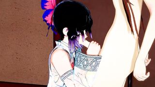 Demon Slayer Futanari - Shinobu x Nezuko Hardsex - Japanese chinese Manga Cartoon Game Porn