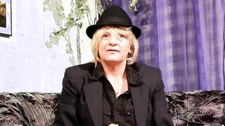 German Grandmother talk to Amateur Masturbation while Young Dude recorded
