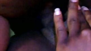 Ebony dude wants to got to know better with juicy chocolate floozie with long knockers
