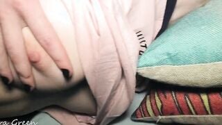 Cummed Compilation, cum mouth, facials, cum on boobies - ffm three-way amateur Kira Green