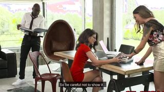 Evil-Angels.net - Beauty cougar Malena Nazionale with glasses and long jugs DOUBLE ANAL gangbanged by Yves Morgan, Oscar Batty and Mike Chapman's Huge African Dicks!