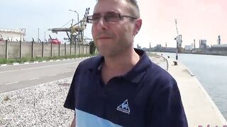 Margherita Fuxia give a oral sex into the vehicle and then gets banged! on top of a tractor