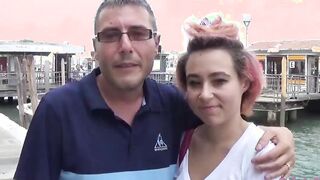 Margherita Fuxia give a oral sex into the vehicle and then gets banged! on top of a tractor
