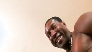 Old Lady excited by blowing and fucking thick ebony dong