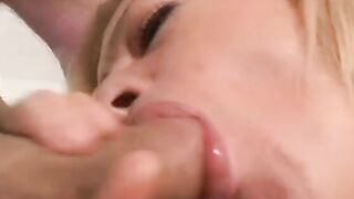 Blonde goddess Malitia with awesome body gets rammed by longhaired stud