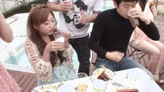 Japanese barbecue party! goddess women got nailed and filled!