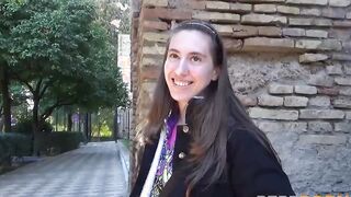 18yo PURE opens her cunt up with a HUGE DICK. She only had licked dicks before!