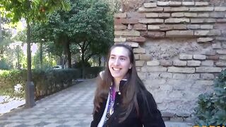 18yo PURE opens her cunt up with a HUGE DICK. She only had licked dicks before!
