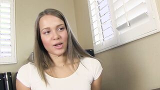 Squirting Masturbating Curious Step Sister Spies On Long Cock Step Brother