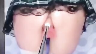 Lusty thot plowed by fucking machine