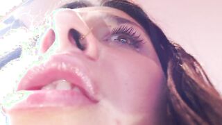 Sucking my nose, showing close up crazy