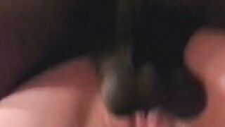 Slutty poledancer Bombshell gets her cunt eaten and pounded on stage by a african bro