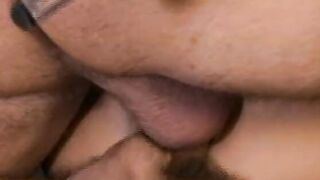 Goddess cougar has sex with 2 guys for the first time and feels double penetration inside
