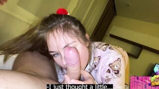 STEP DAUGHTER FUCKS STEPFATHER WHILE HE'S TALKING TO HIS FIANCE
