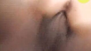 Young women with the unshaved cunt plays with a enormous vibrator and gets caught by her
