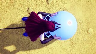 Demon bimbos sucking off off a bouncing ball.