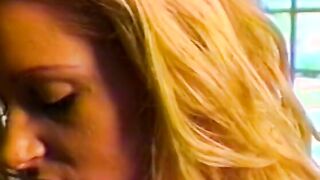 Bombshell white whore gets bent over pool table and screwed rough with african dick