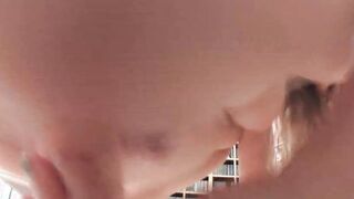 Young german woman makes an amateur scene explaining how to banged! a long vibrator and got