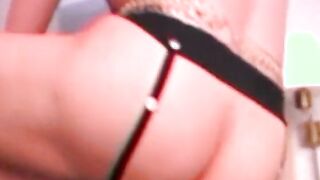 Curious dude gets his butt filled with strap on dick from fair-haired dominant lady after she