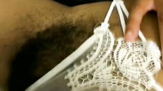 An african Bae with luscious boobies and butt blows a dude into stockings off