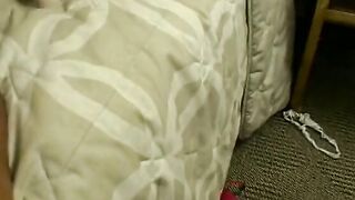 An african Bae with luscious boobies and butt blows a dude into stockings off