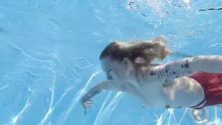 Finlands best Mimi Cica underwater naked swimming