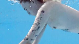 Finlands best Mimi Cica underwater naked swimming