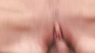 Old milf's eyes light up as she takes his long load of cum on her face