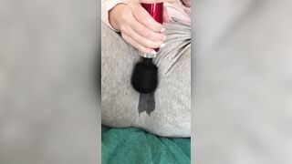 Huge Squirt inside her sweats!