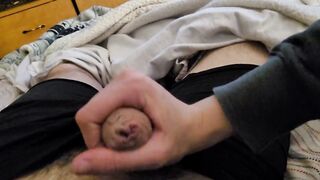 eighteen sexy pose dick through boxers for huge orgasm cummed