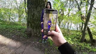 Bombshell mom gave a head to a stranger into a outdoor place. pov