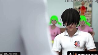 ANIMATED SEX UNIVERSITY - Long Titty Anime milf Begs For College Girl's Cum Into Front Of The WHOLE CLASS!